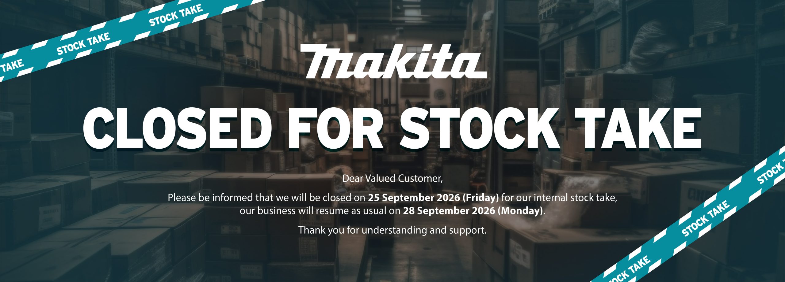 Stocktake webanner Stocktake webanner